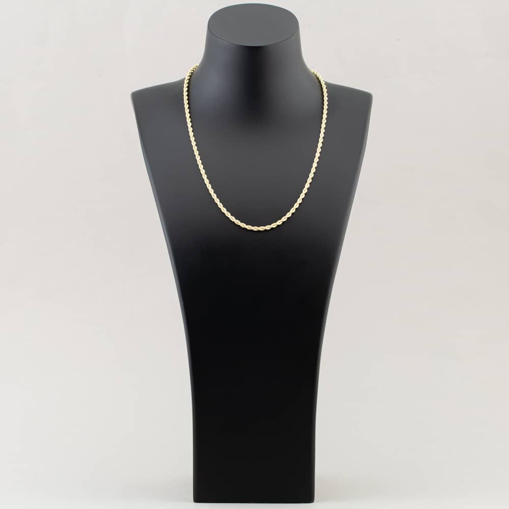 9ct Yellow Gold 20 Inch Rope Chain