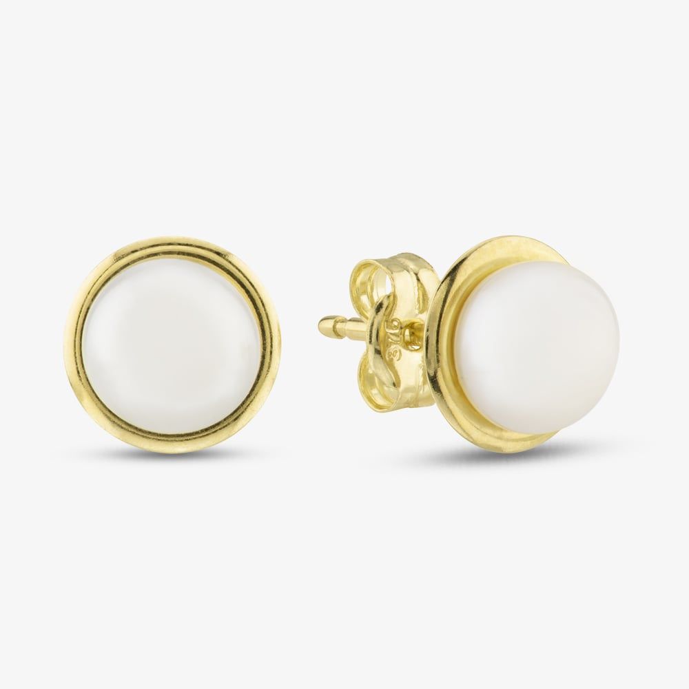 9ct Yellow Gold 7mm Pearl Stud Earrings