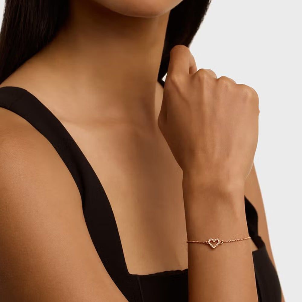 Ted Baker TBJ3833-24-02 Amorita Rose Gold Crystal Heart Bracelet