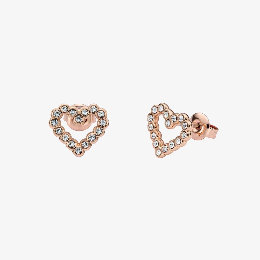 Ted Baker TBJ3834-24-02 Amorina Gold Tone Crystal Open Heart Stud
