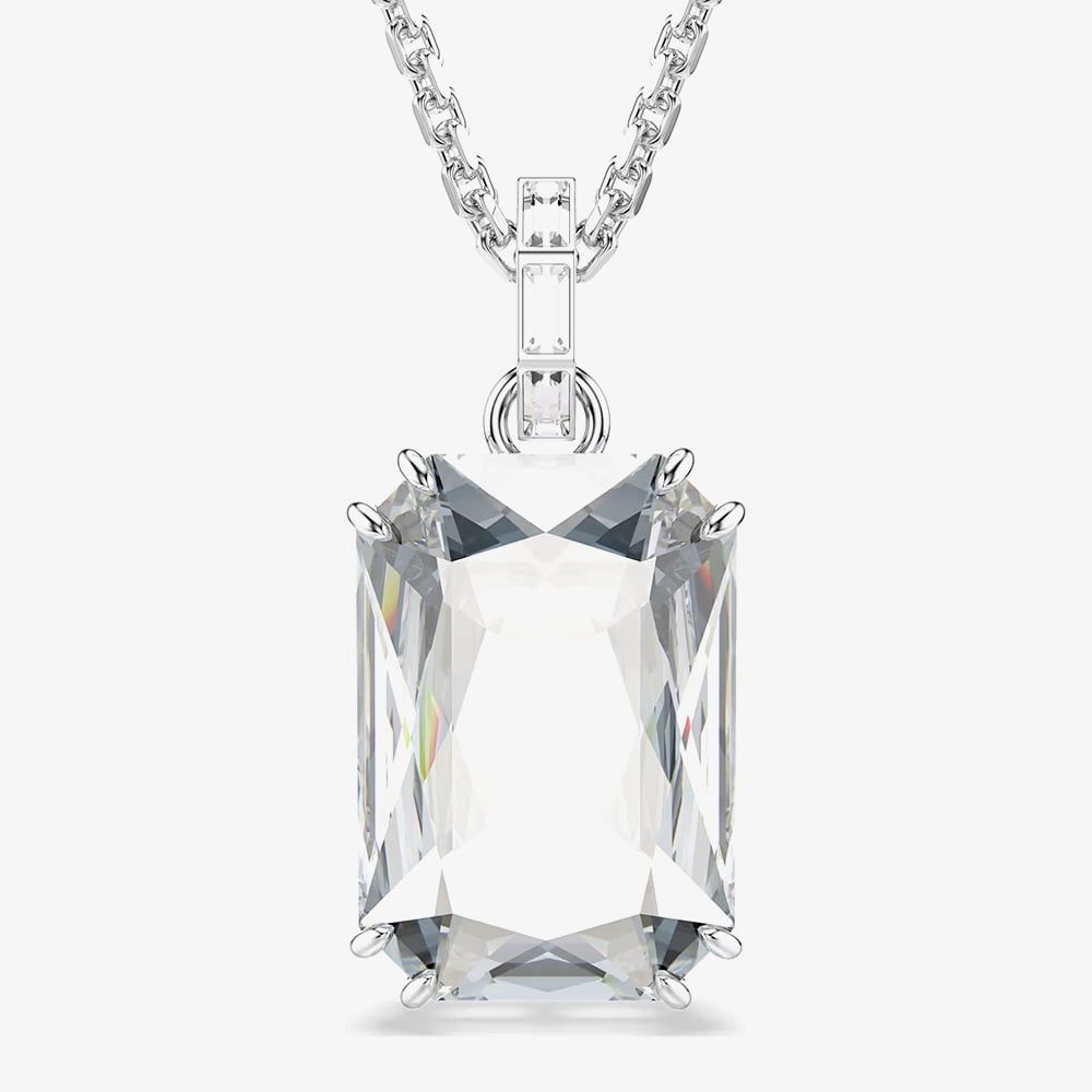 Swarovski 5725768 Millenia Rhodium Octagon White Pendant Necklace