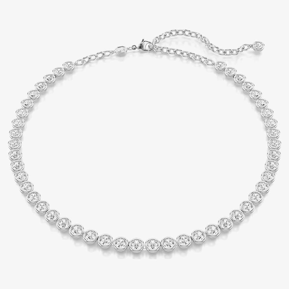 Swarovski 5682595 Imber Rhodium Plated Round Cut Crystal Tennis  