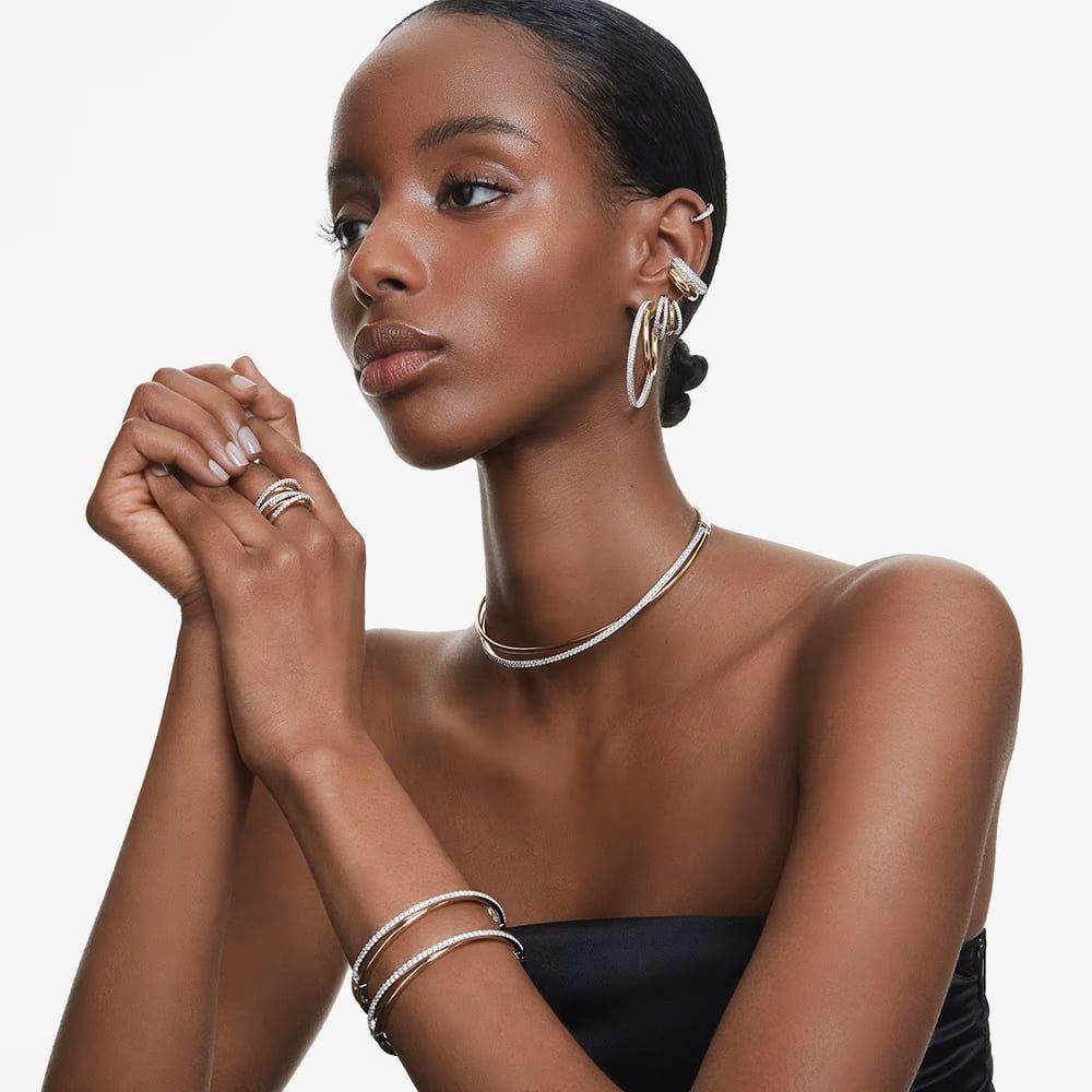 Tennis Swarovski Crystal Long Earrings Swarovski 5690670 Matrix