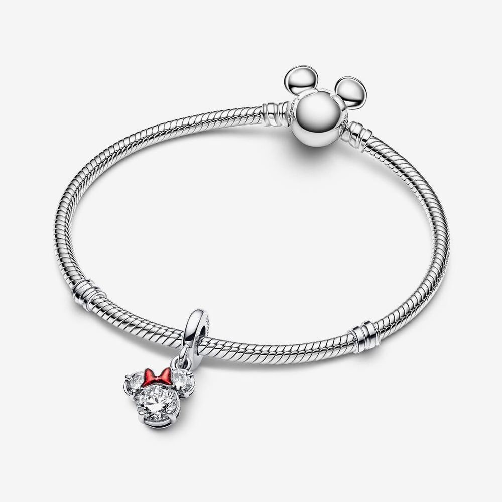 PANDORA 793533C01 Disney Minnie Mouse Cubic Zirconia Dangle Charm ...