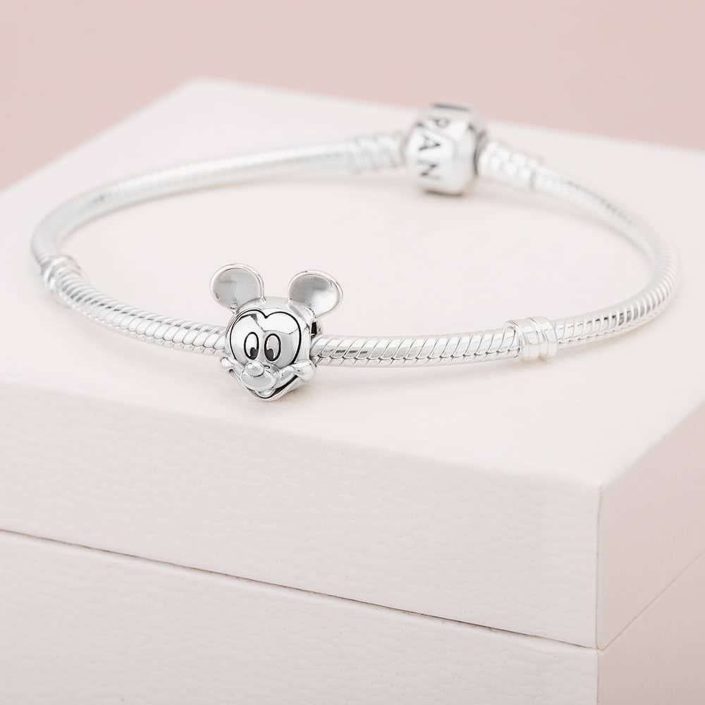PANDORA 791586 Sterling Silver Disney Mickey Mouse Portrait Charm ...