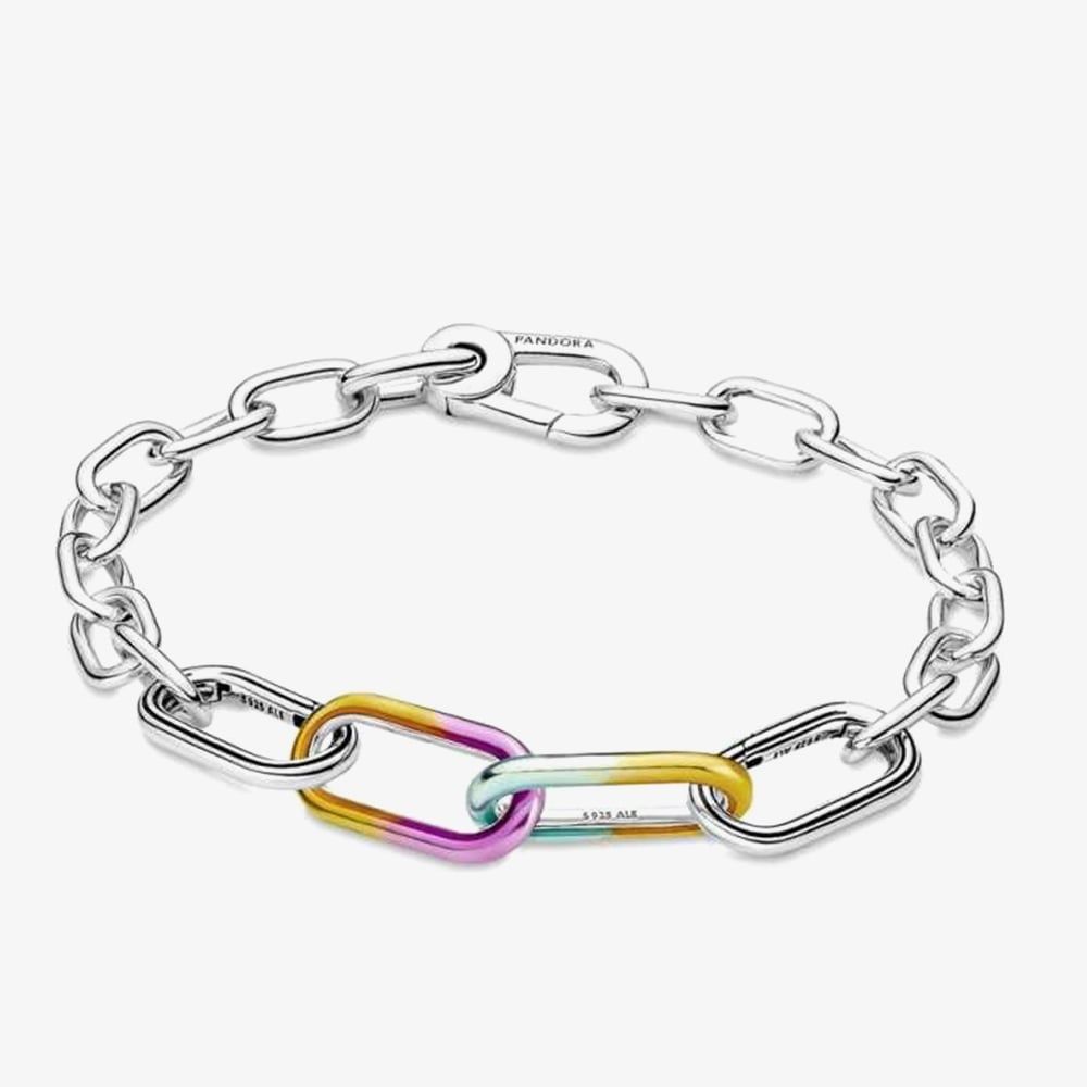 PANDORA 791904C01 Sterling Silver Pandora Me Tie-Dye Double Link Charm ...