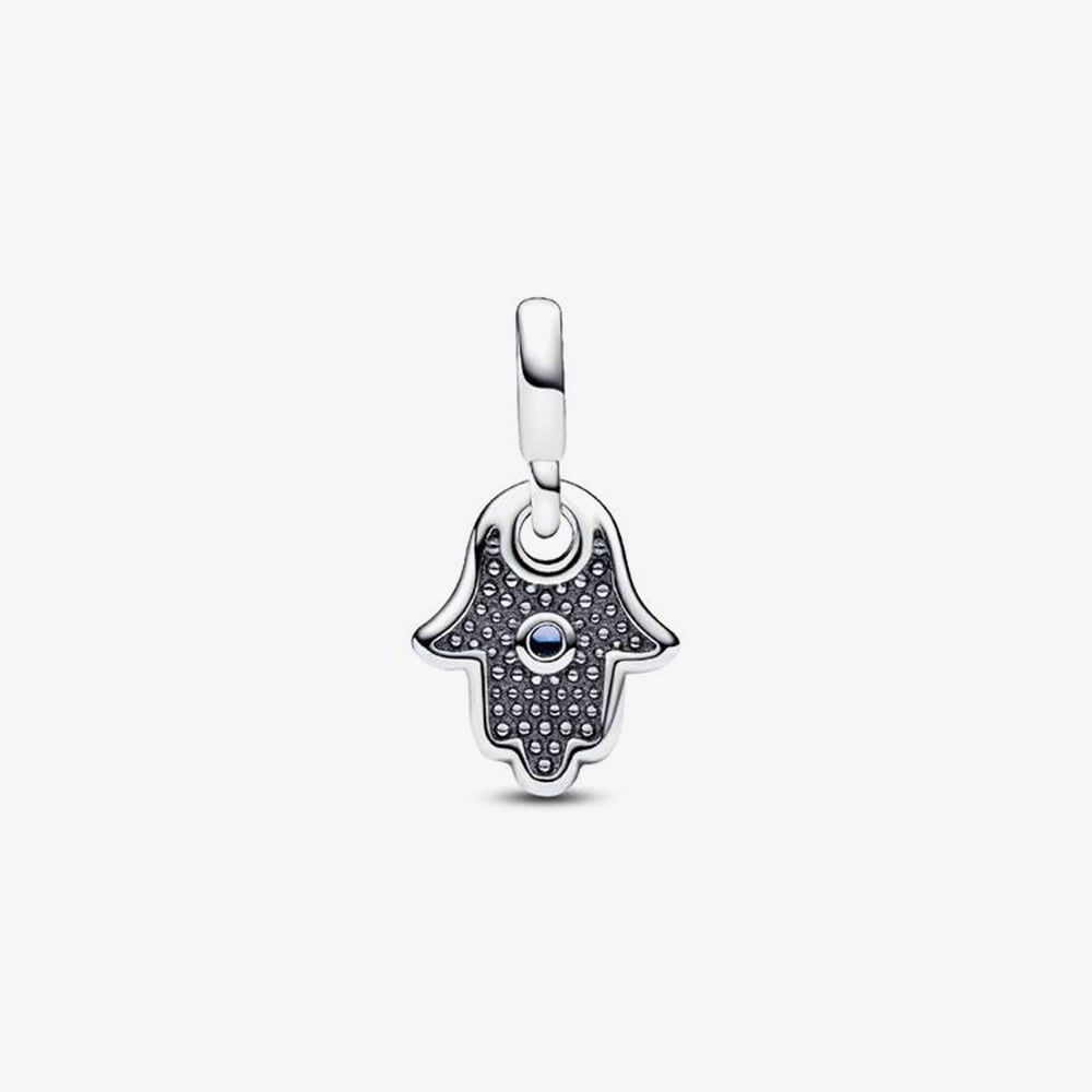 PANDORA 792808C01 Sterling Silver Pandora Me Hamsa Hand Mini Dangle ...