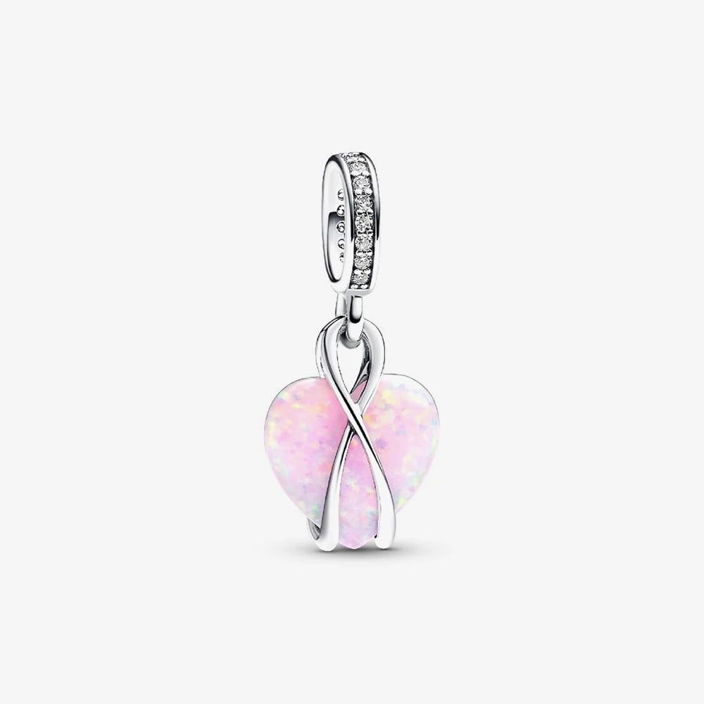 PANDORA 793202C01 Sterling Silver Cubic Zirconia Mum Opalescent Heart ...