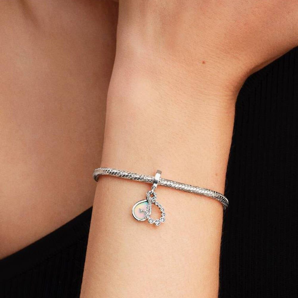 PANDORA 794251C01 Opalescent Infinity Double Dangle Charm - thbaker.co.uk