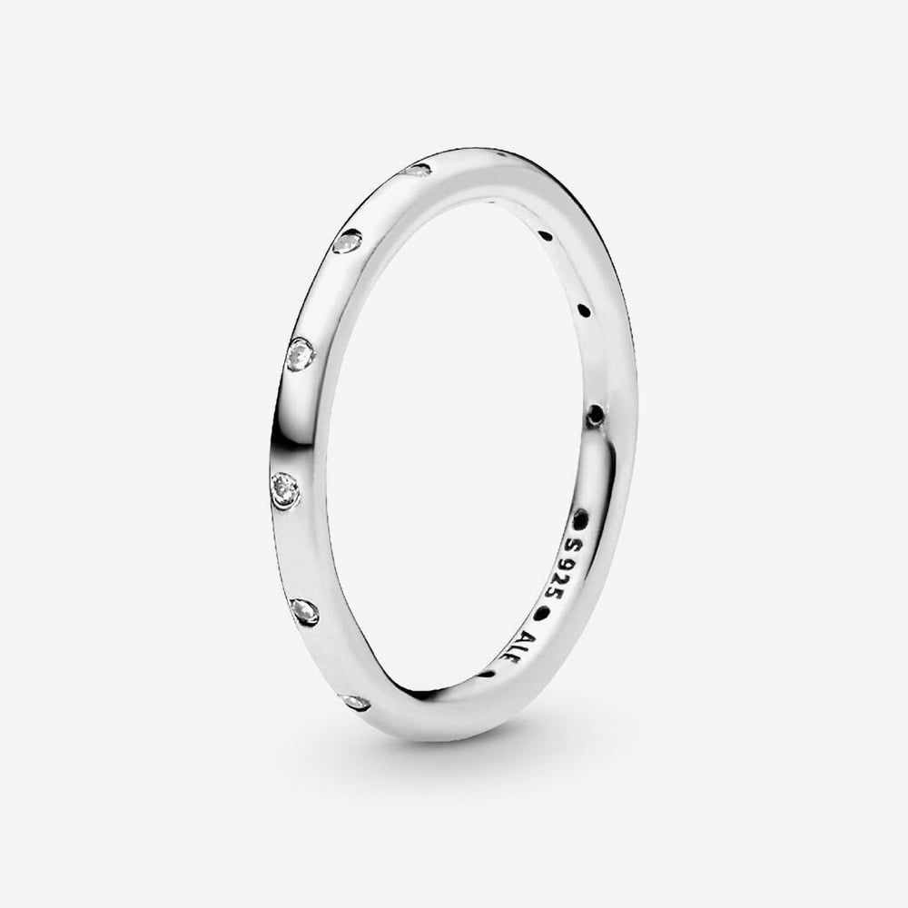 Pandora 190945CZ Silver Simple Sparkling Band Ring