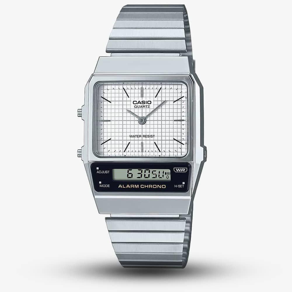 Casio AQ800E7AEF White Dial Watch thbaker.co.uk