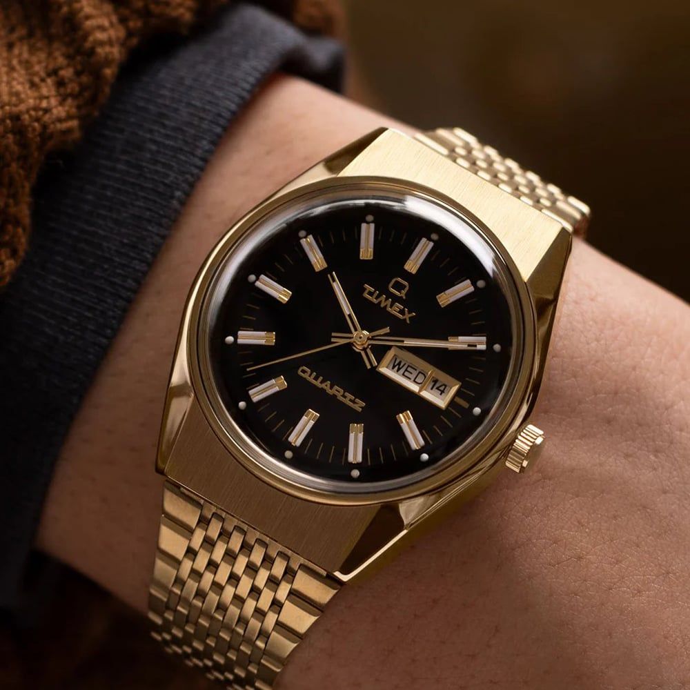 Timex TW2W62500 Q Falcon Eye Gold Stainless Steel Watch thbaker - Main Image