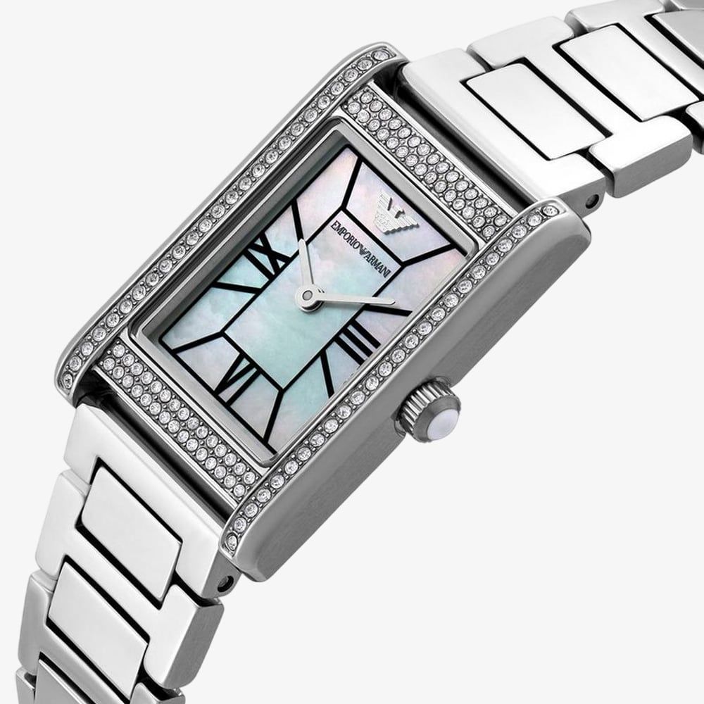 Emporio Armani AR11625 Ladies Genni Rectangle Crystal Watch