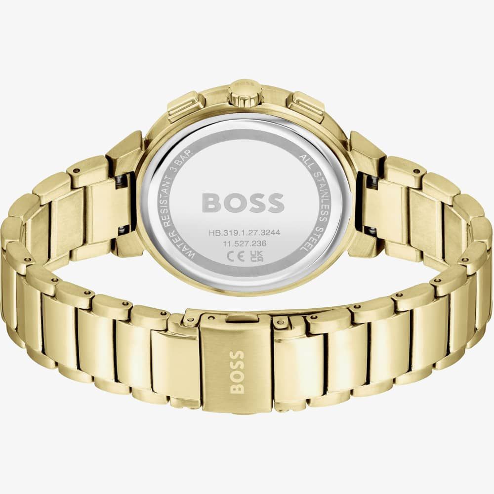 Boss Damen Damenuhr Boss Gold Gold Hugo Boss Uhr Rechteckig Uhr
