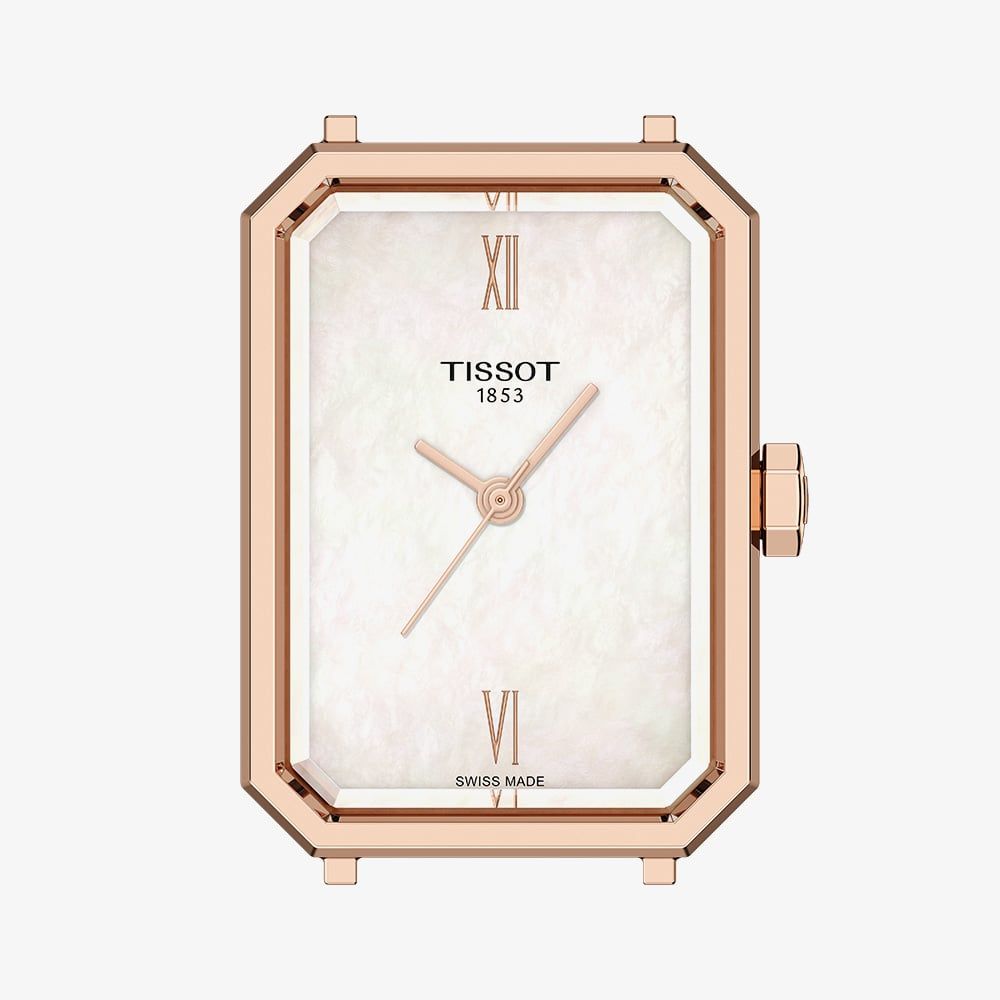 Tissot SRV Black Mother of Pearl Dial Black Leather Strap Watch for Women - T160.110.36.126.00