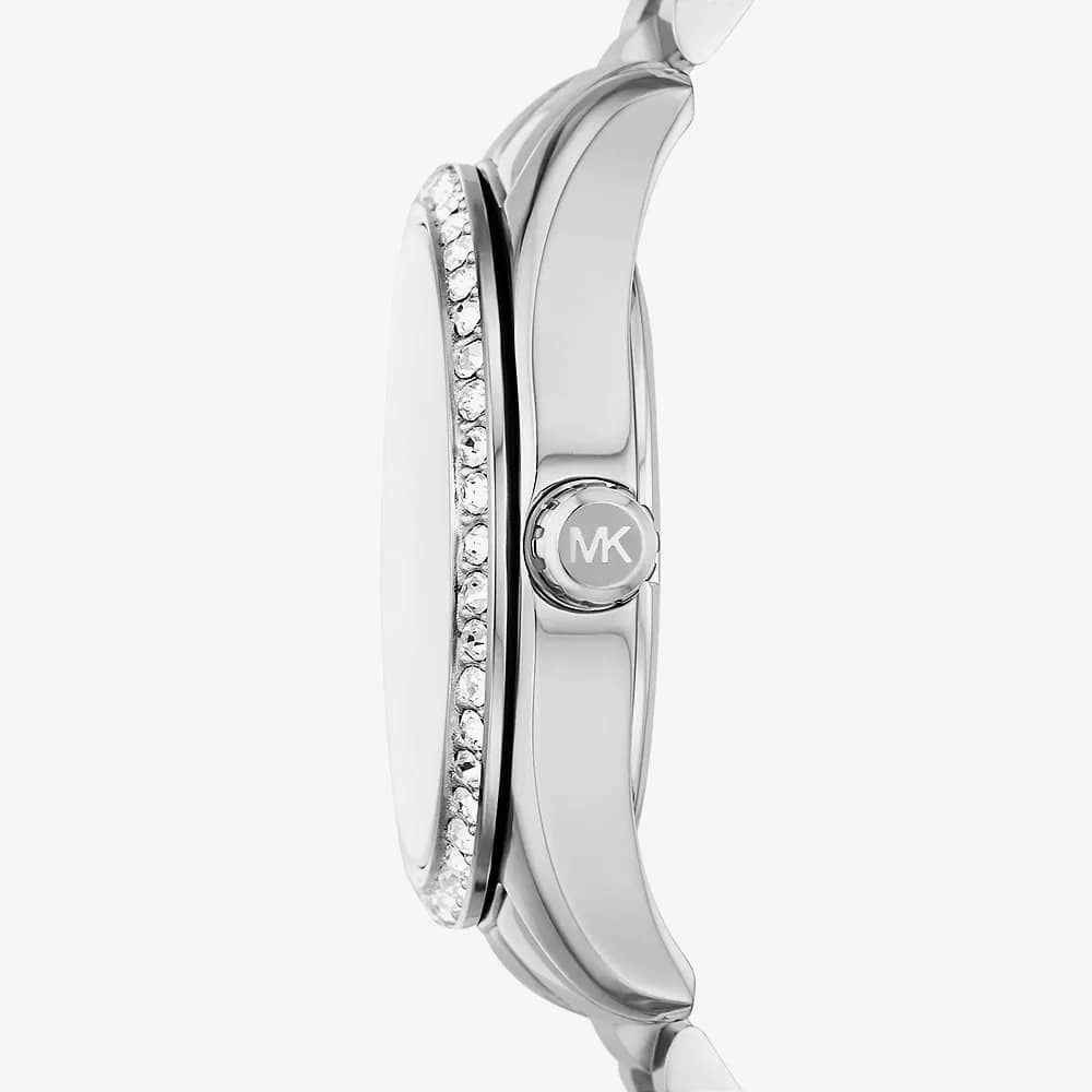 Michael Kors MK7445 Lexington Silver Mother Of Pearl Watch 