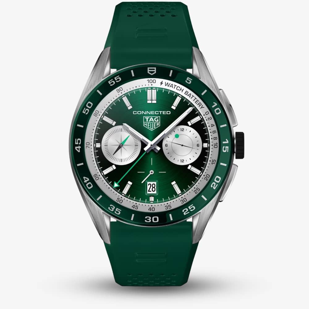 TAG Heuer Connected E4 Green Rubber Smart Watch