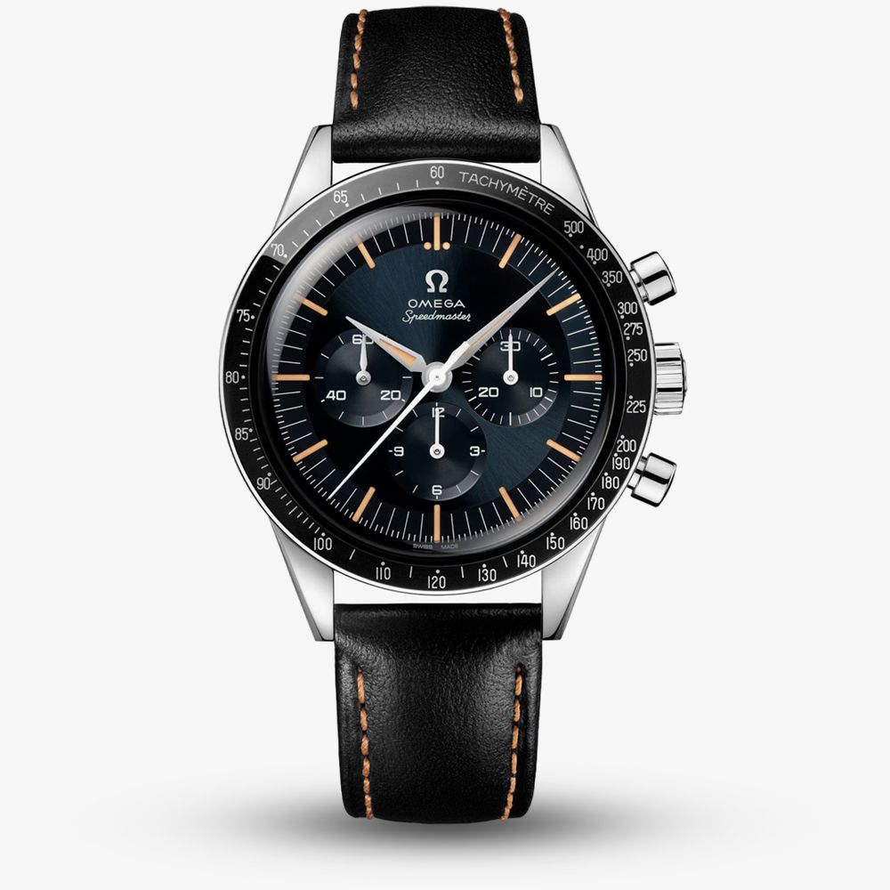 OMEGA Speedmaster Black Leather Watch