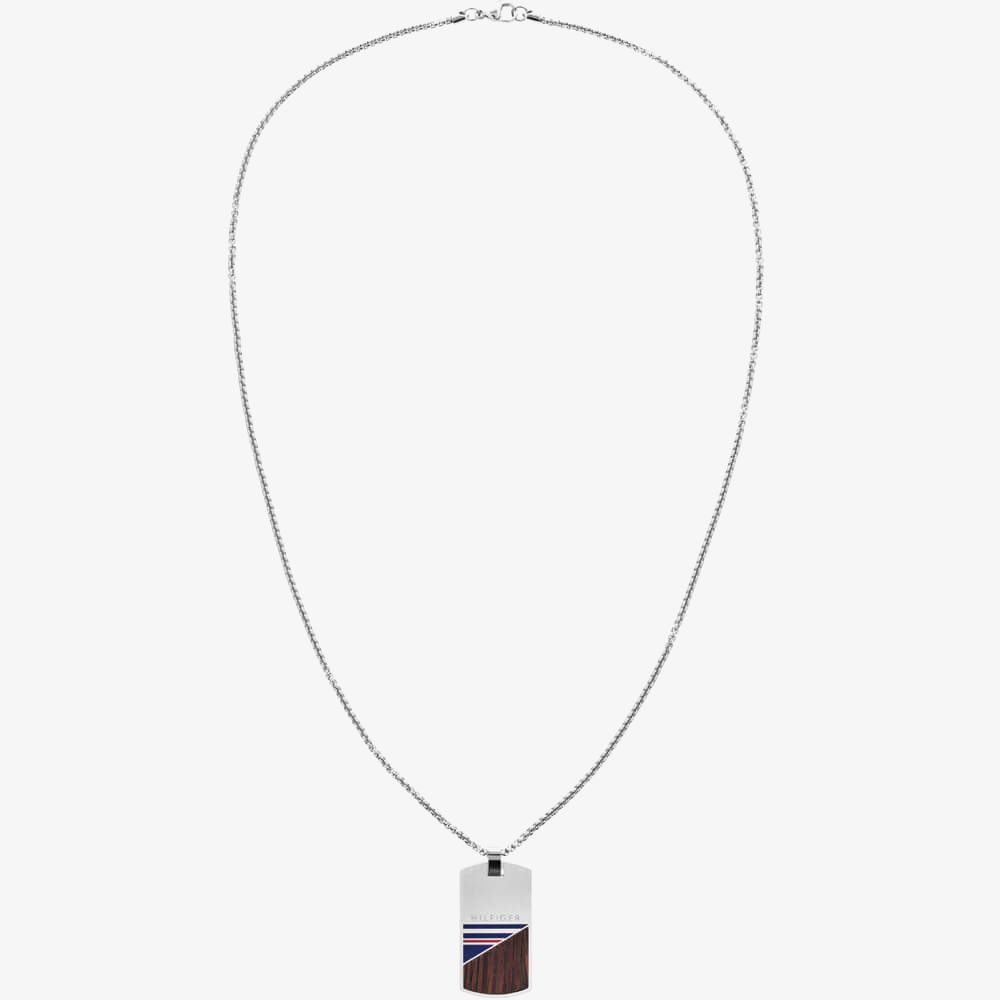 Tommy Hilfiger Mens Dog Tag Necklace 