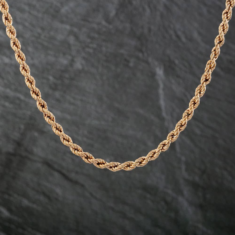 18 Inch Rope Second Hand 9ct Yellow Gold 18 Inch Rope Chain 41020014 - thbaker.co.uk