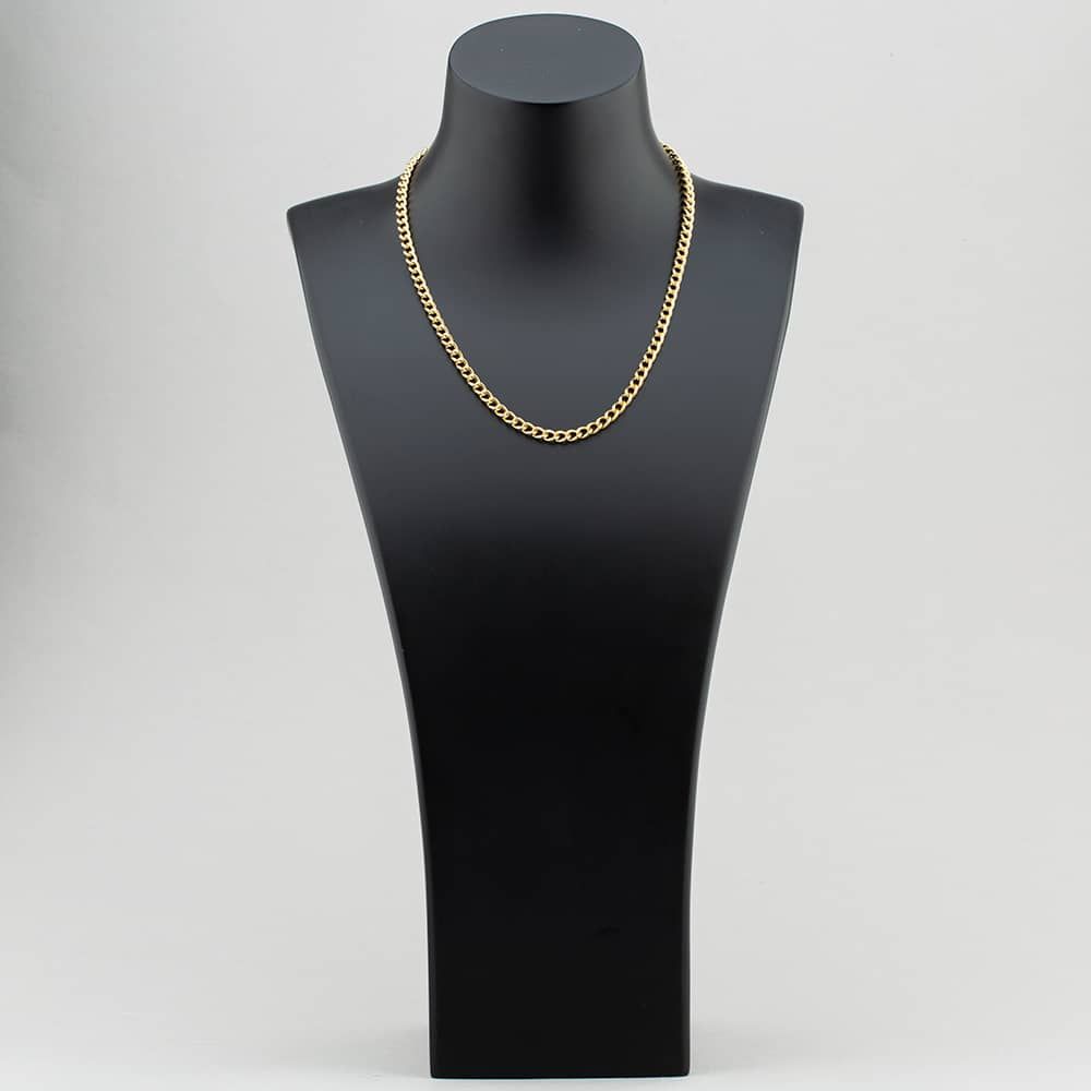 14kt Yellow Gold 18 Inch Curb Chain Necklace - .42mm With Spring Ring Clasp