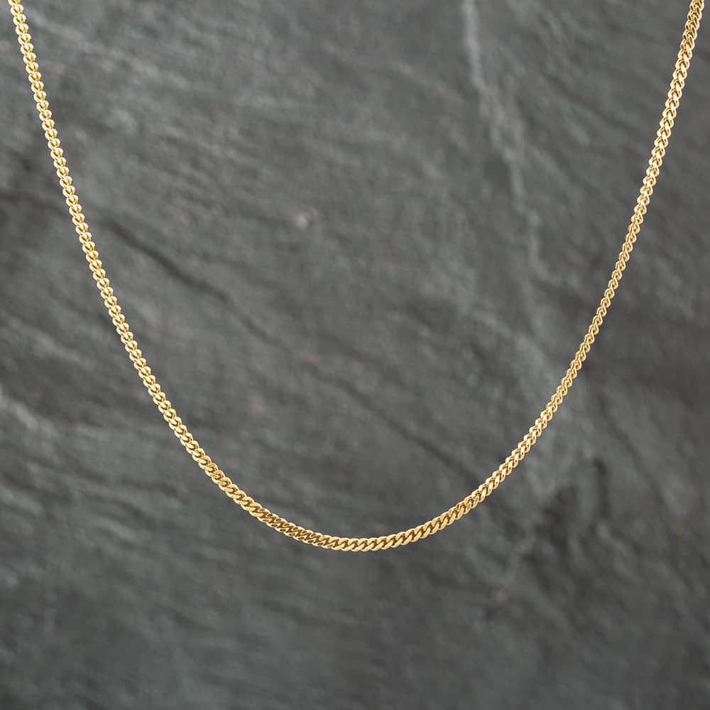 Second Hand 18ct Yellow Gold 20 Inch Curb Chain 41041054 thbaker - Main Image