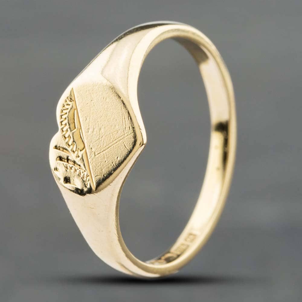 Heart Signet Second Hand Gold Signet Rings Second Hand 9ct