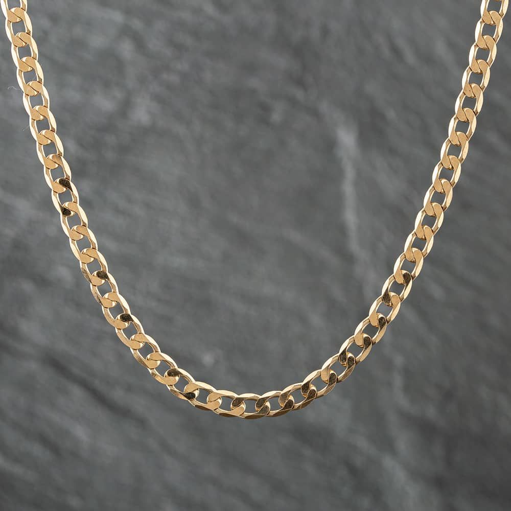 Second Hand 9ct Yellow Gold 18 Inch Curb Chain 41161372
