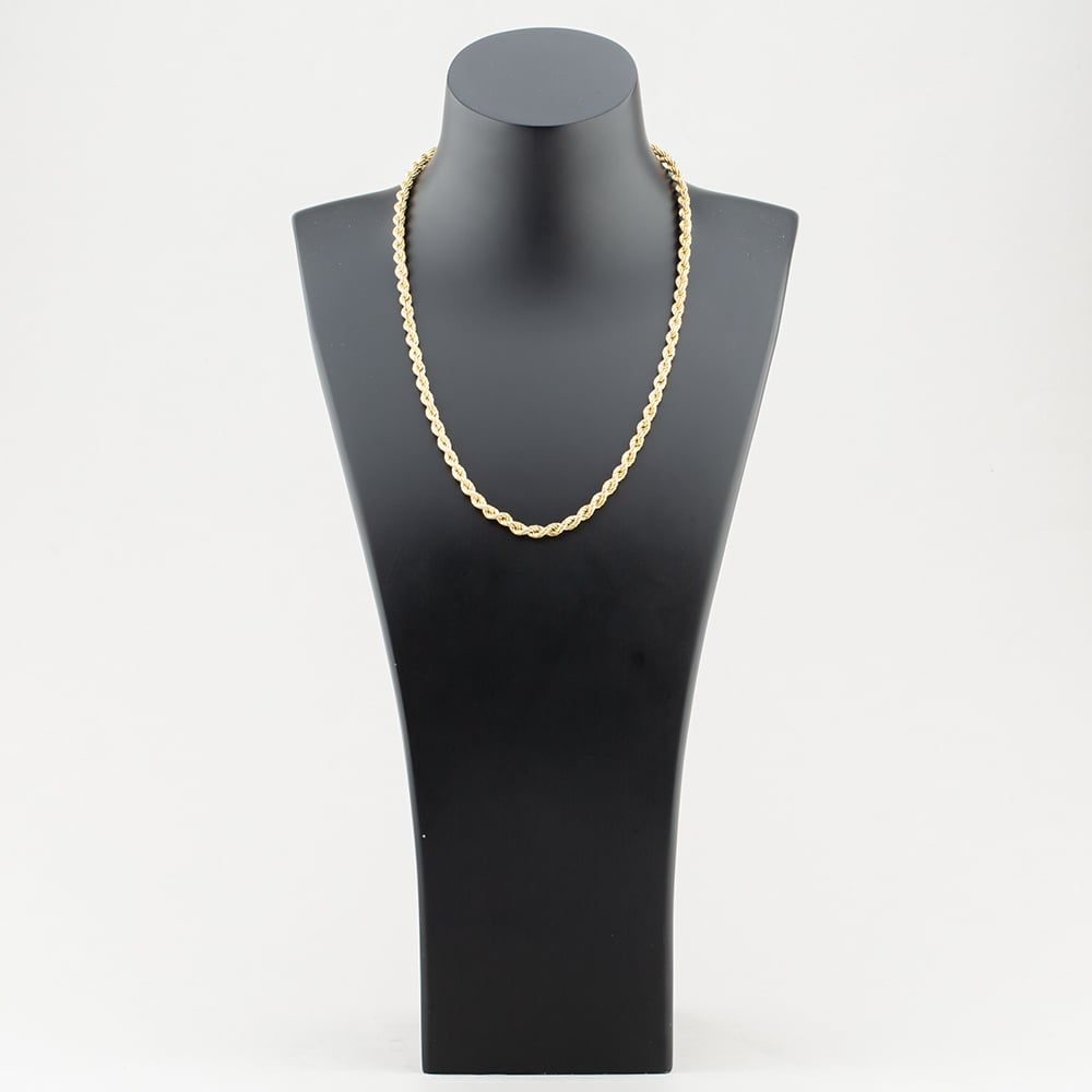 Second Hand 9ct Yellow Gold 20 Inch Rope Chain 41161469 - thbaker.co.uk