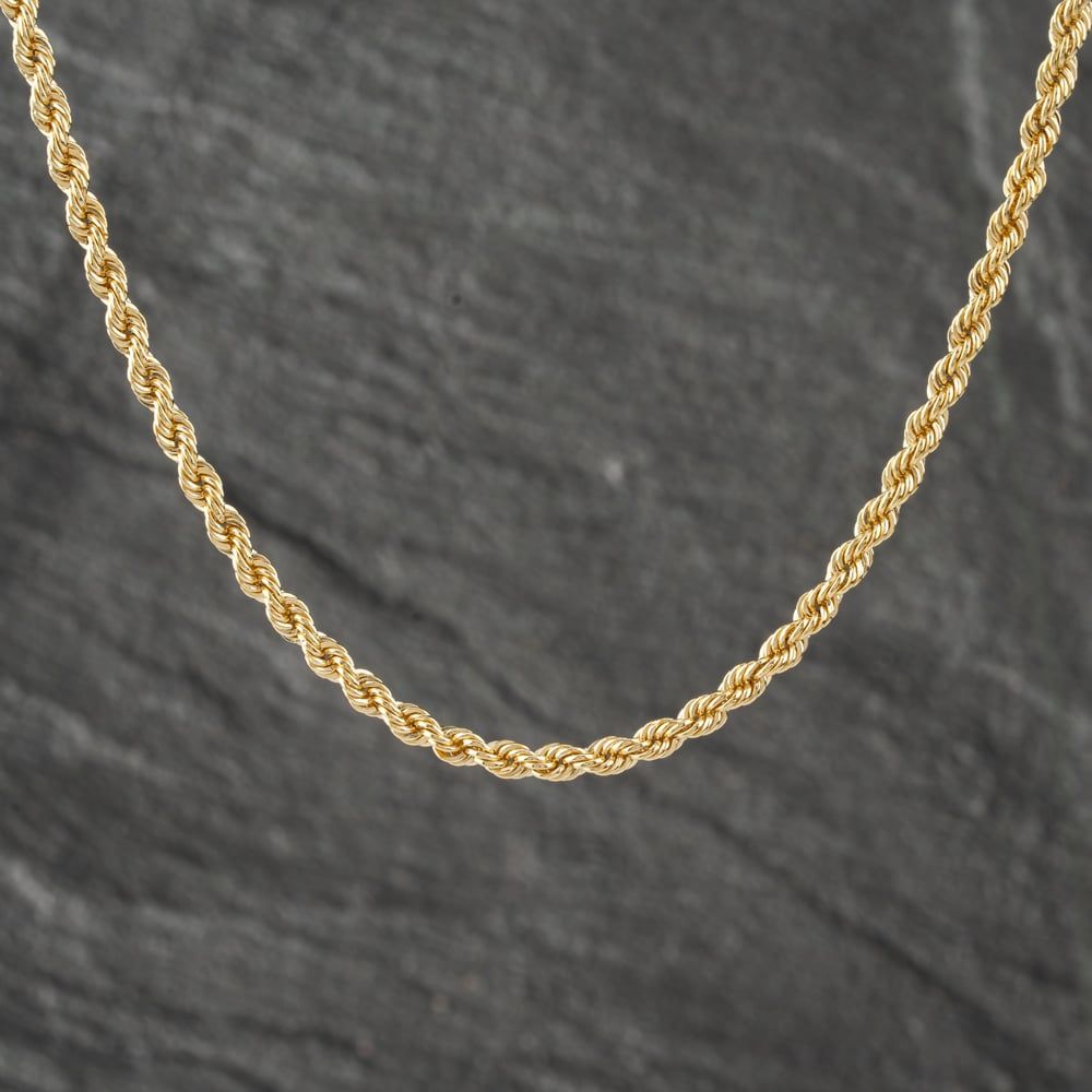 18 Inch Rope Second Hand 18ct Yellow Gold 18 Inch Rope Chain 41161763 - thbaker.co.uk