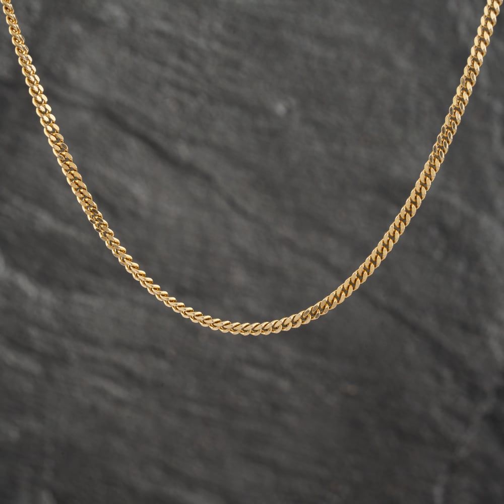 Second Hand 9ct Yellow Gold 18 Inch Curb Chain 41161831 thbaker - Main Image