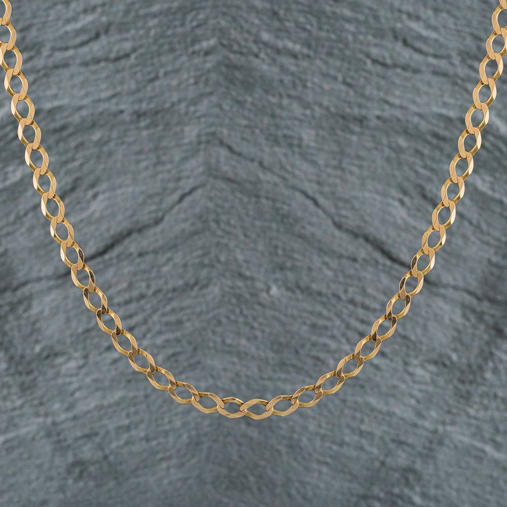 Second Hand 9ct Yellow Gold 20 Inch Curb Chain