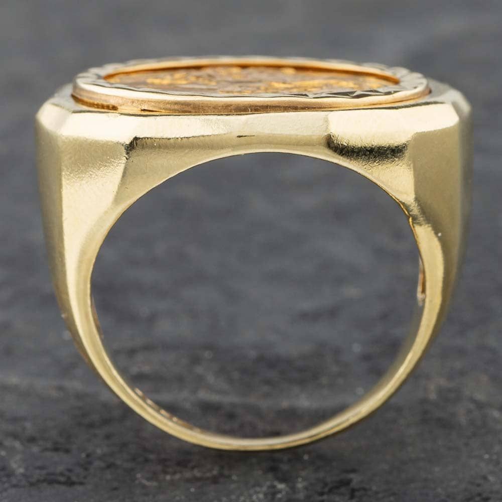 Second Hand 9ct Yellow Gold 1976 Full Sovereign Coin Ring 41201057BND ...