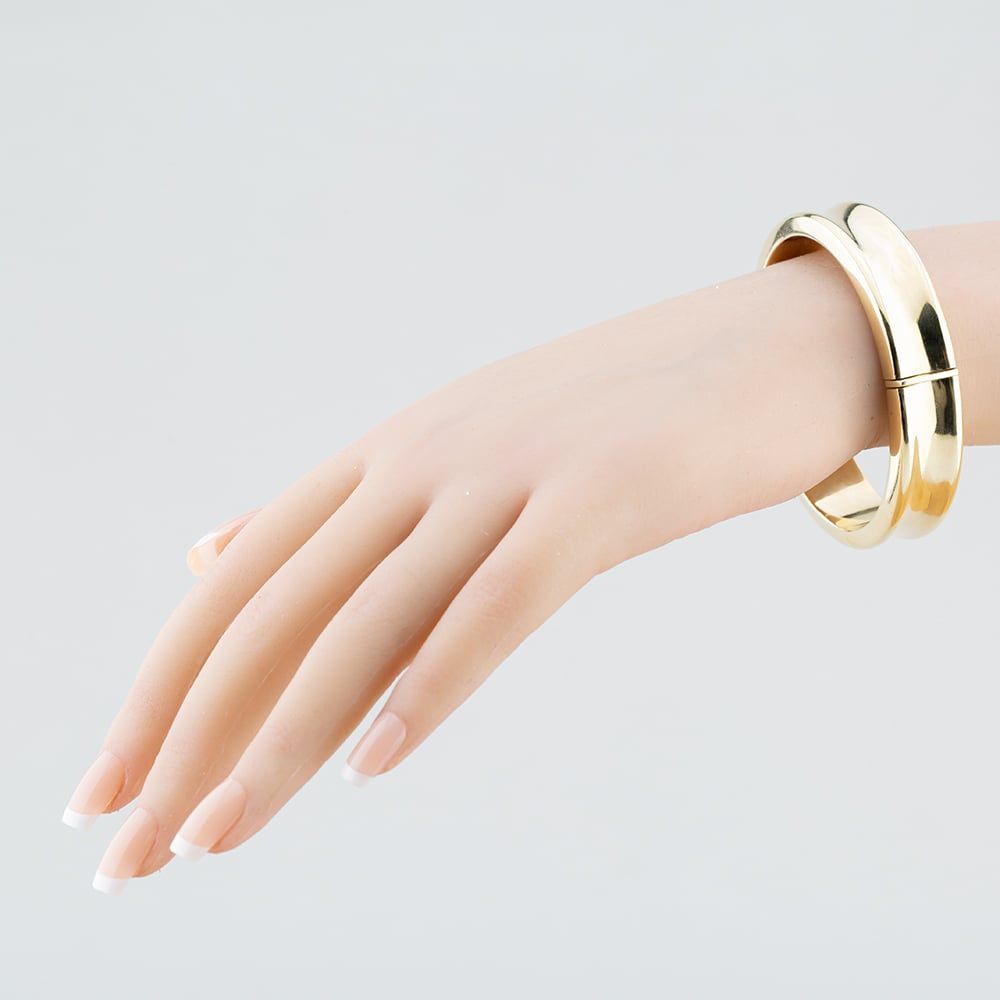 GOLD CONCAVE SLIM BANGLE main image 1