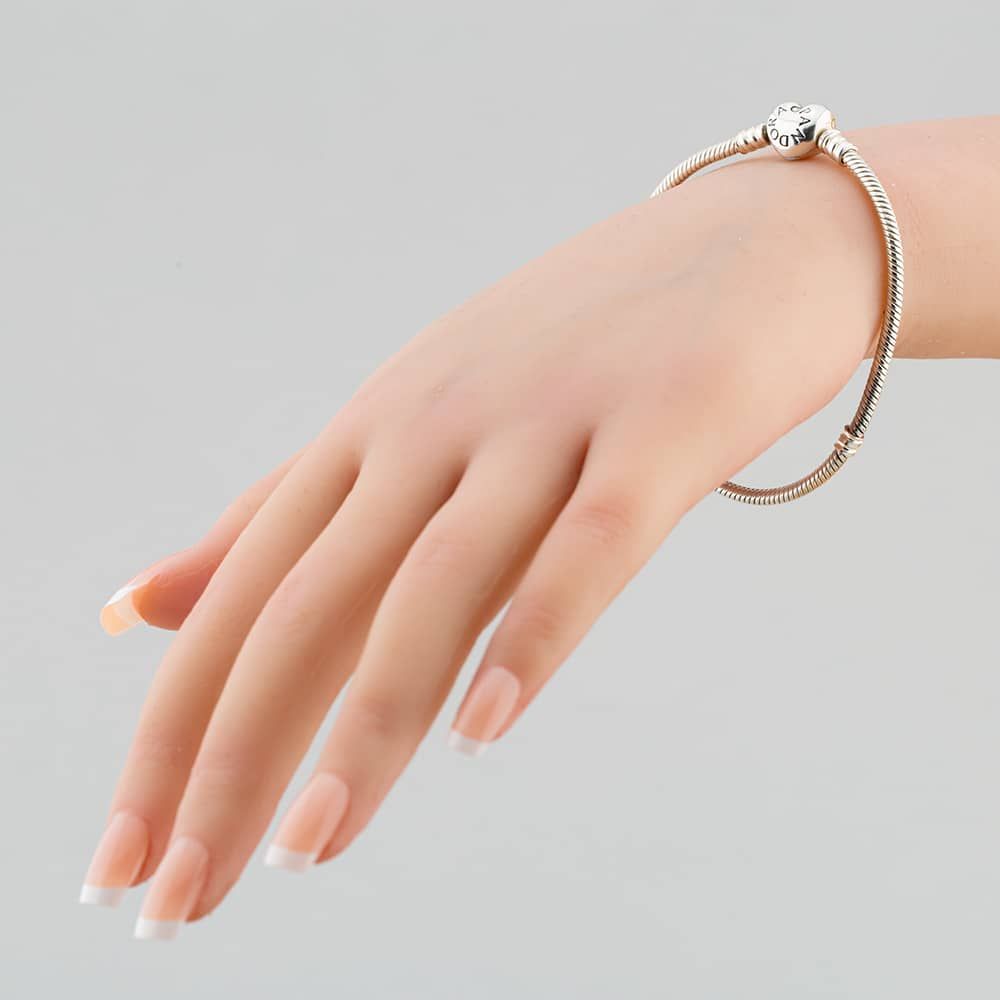 Second Hand Pandora Silver 18cm Snake Charm Bracelet 41221082