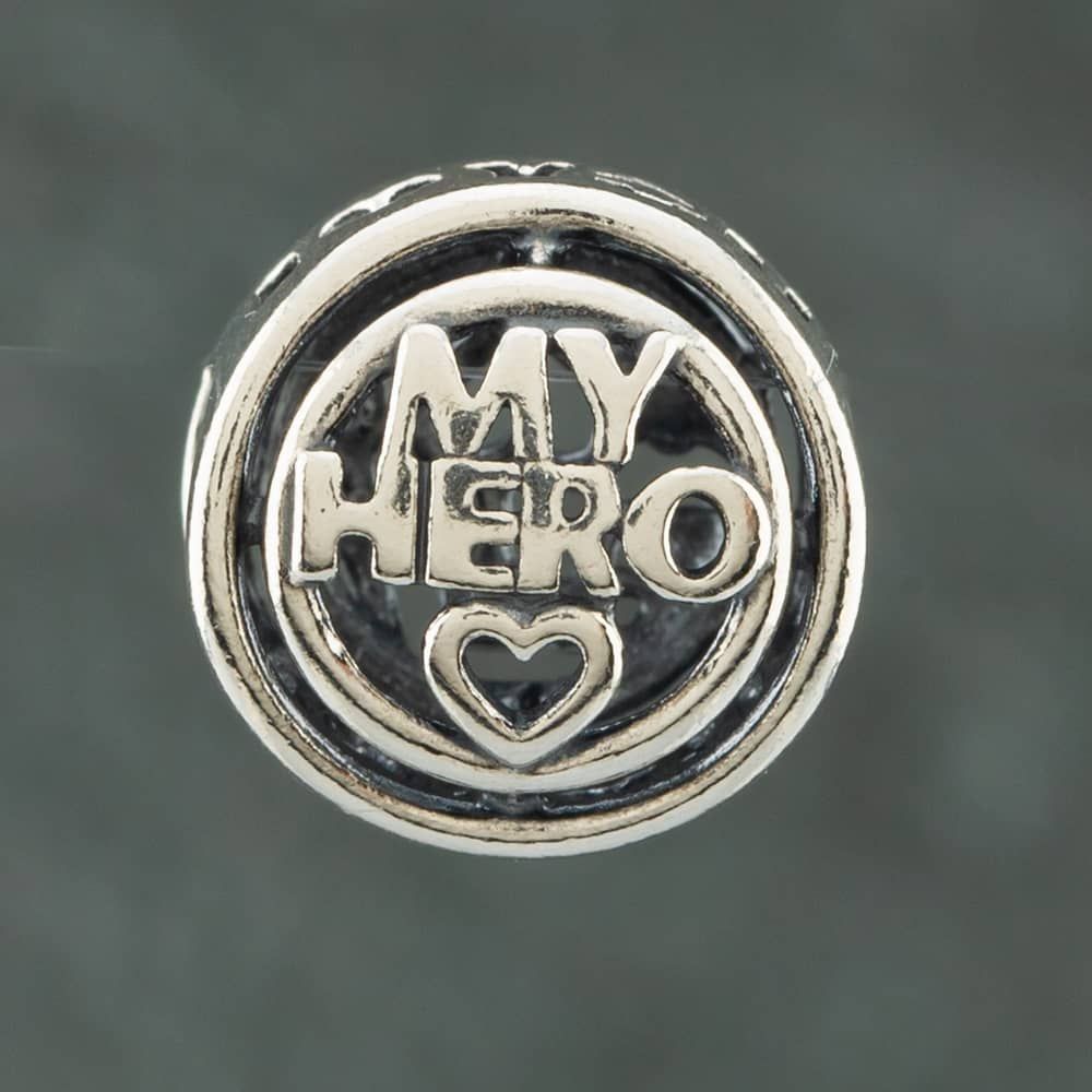 Second Hand Pandora Silver Super Mom My Hero Bead Charm 41221104
