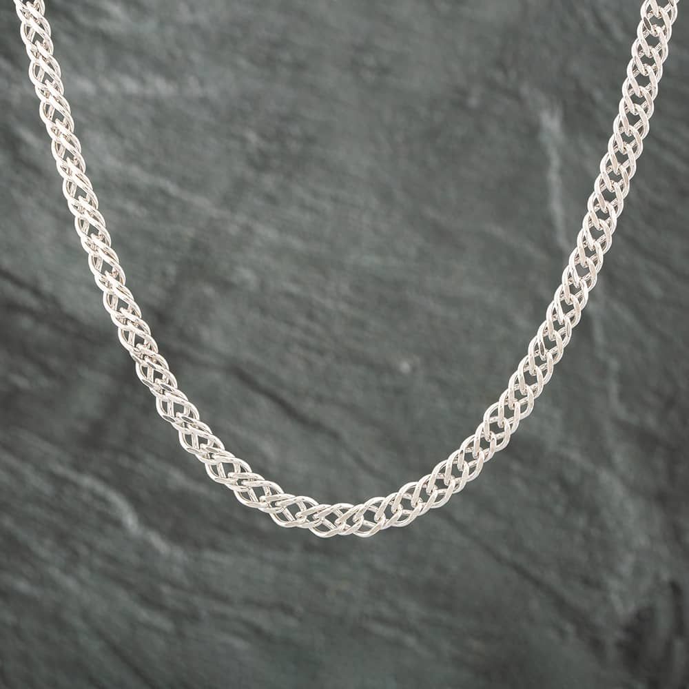 Second Hand Silver Double 24 Inch Curb Chain 41251006 thbaker.co.uk