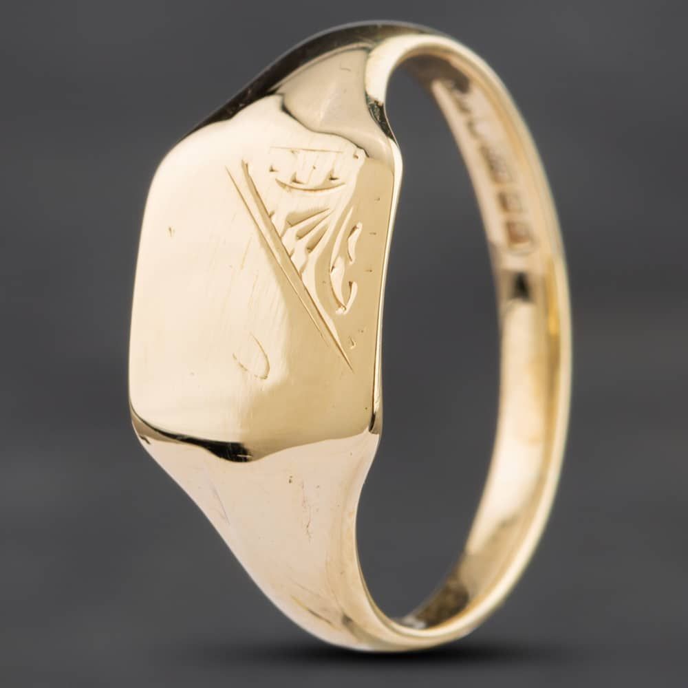 Second Hand 9ct Yellow Gold Full Wishbone Ring 4129916