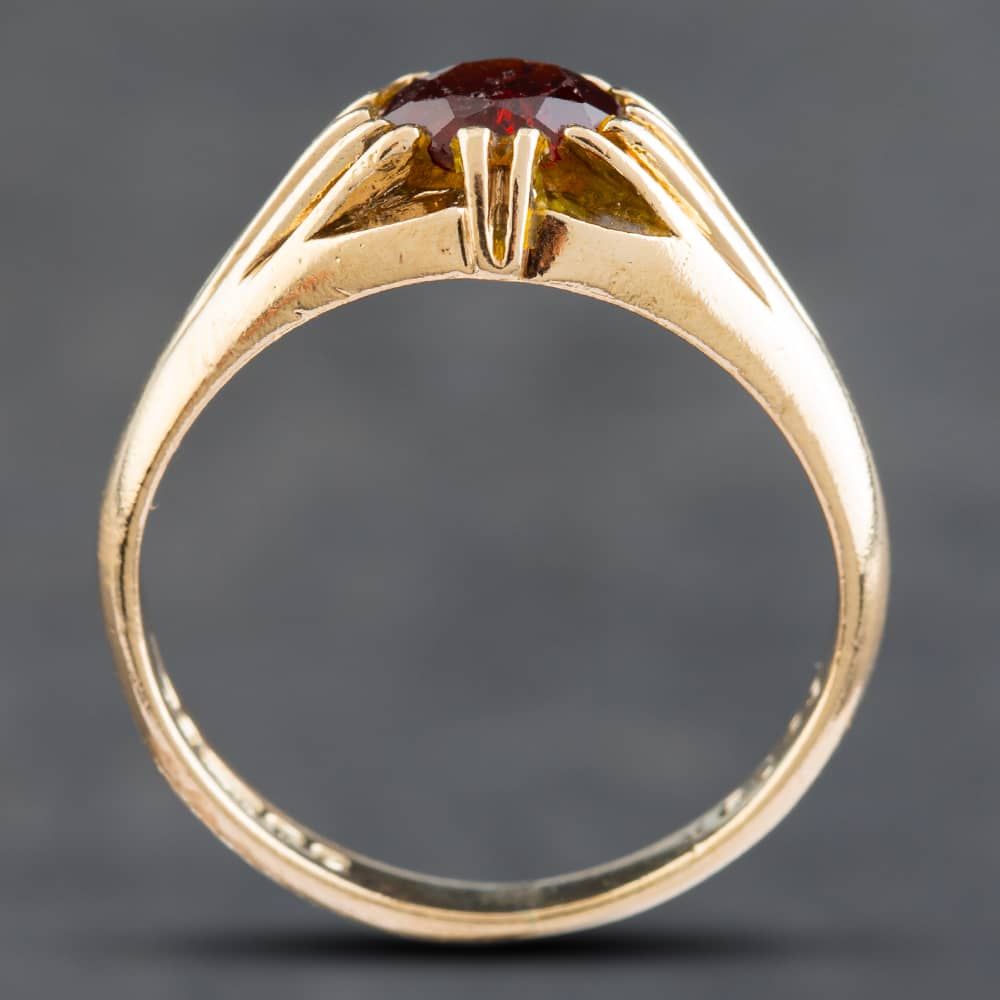 Second Hand Vintage 9ct Yellow Gold Garnet Signet Ring 41341153 ...