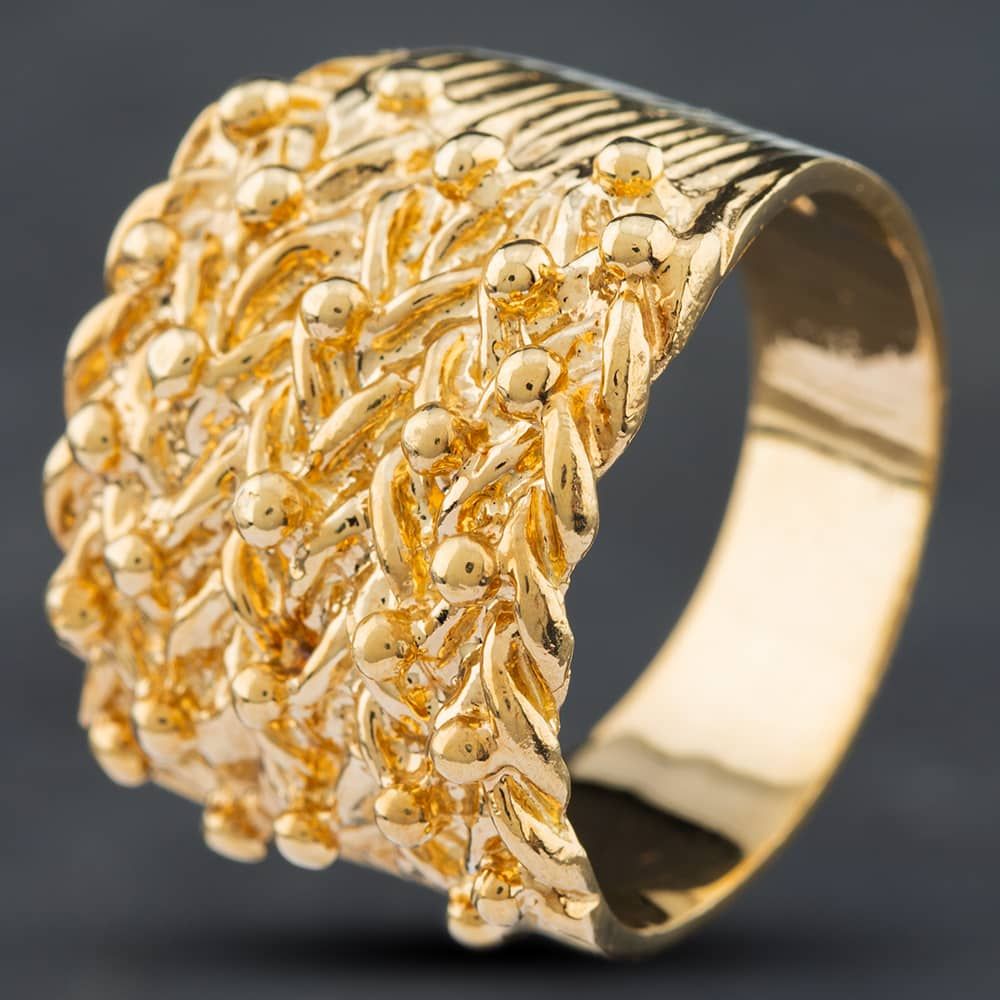 Second Hand 9ct Yellow Gold Row Keeper Ring 41341380