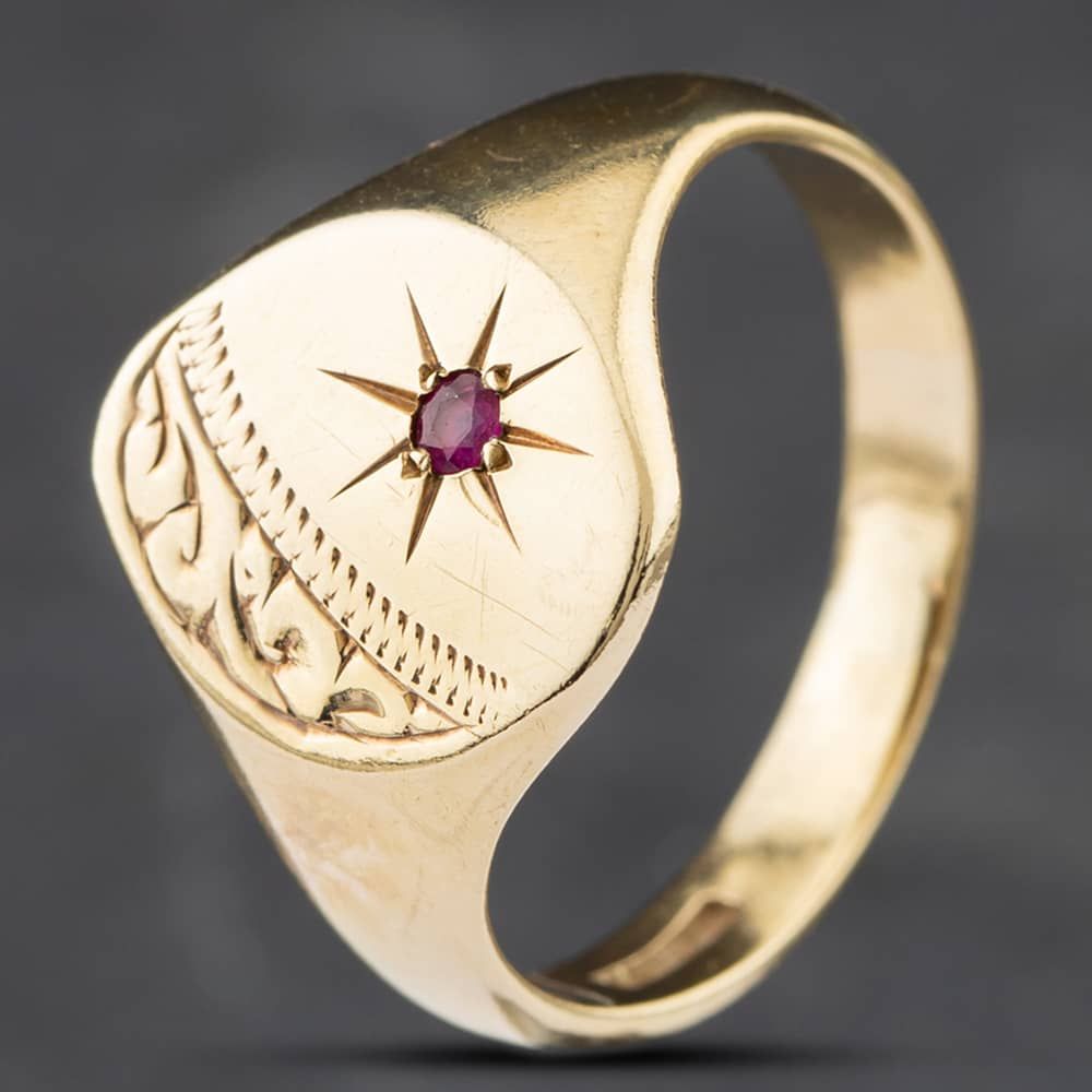 Oval Signet Second Hand Mens Gold Signet Rings Second Hand 9ct