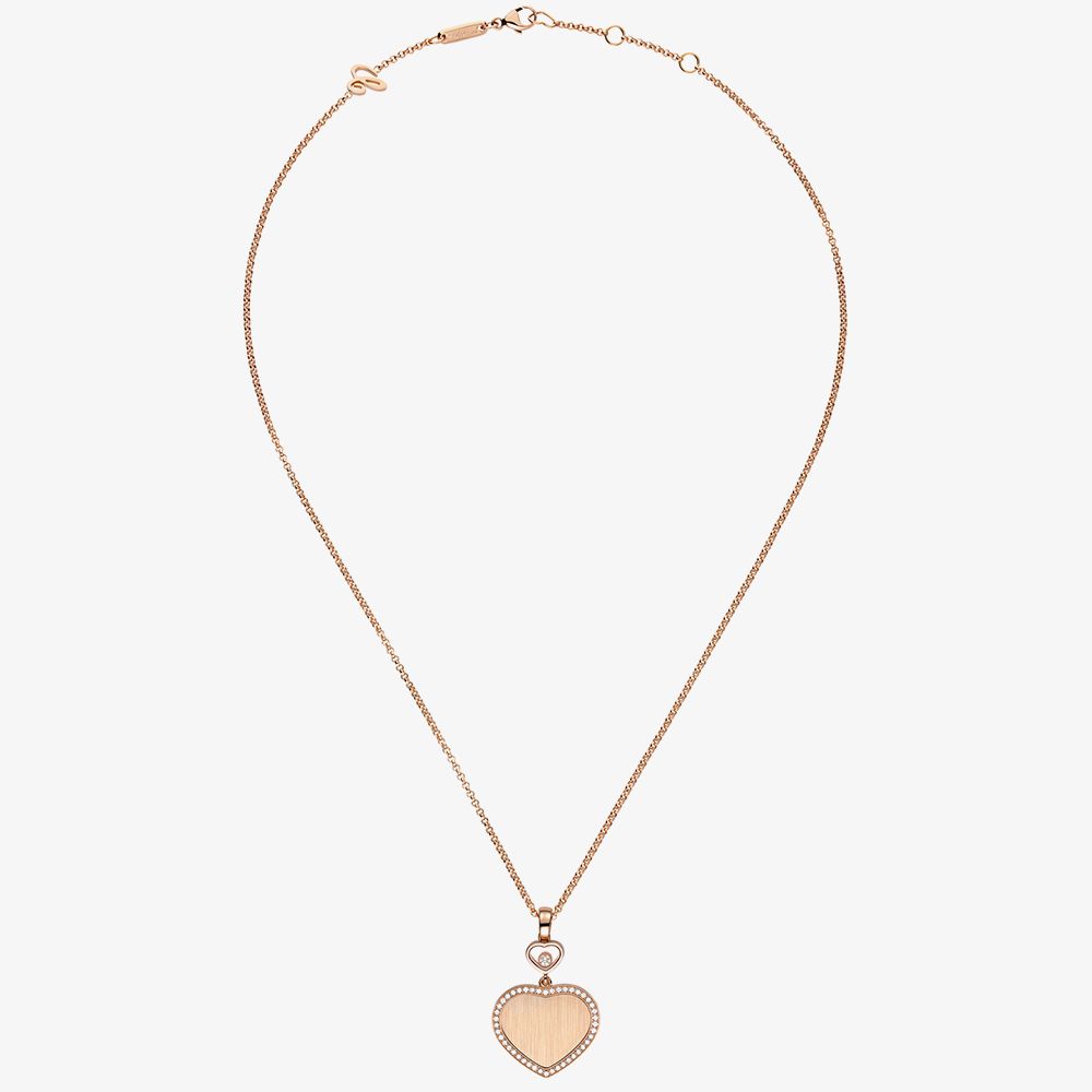 Chopard 79A007-5921 18ct Rose Gold Happy Hearts 007 Necklace 