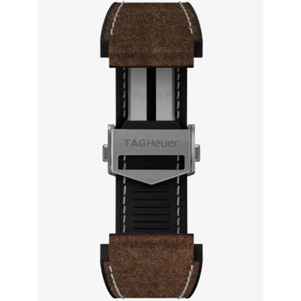 TAG Heuer Connected Brown Rubber Leather Watch Strap BT6238