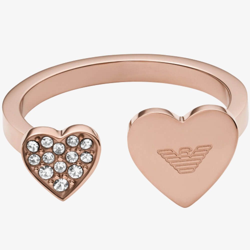 Emporio Armani Sentimental Rose Gold Tone Open Ring EGS2827221