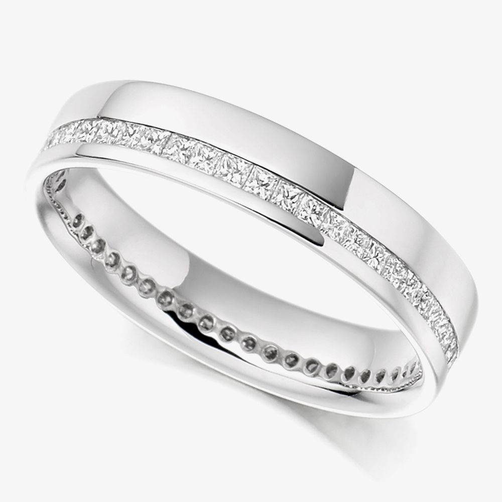 Platinum Princess-Cut Diamond Eternity Ring (K)