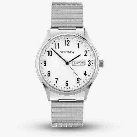 Sekonda Easy Reader Mens 46mm Quartz Watch in White with