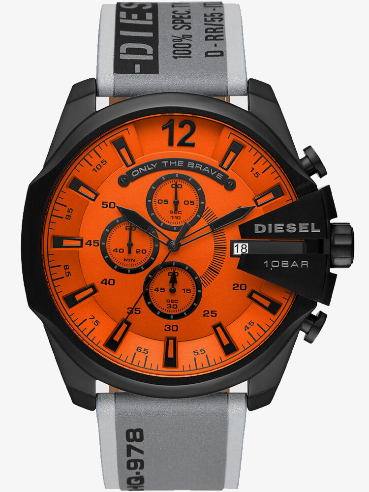 Diesel Mens Mega Chief Chronograph Leather Strap Watch DZ4535 | T.H. Baker  Family Jewellers