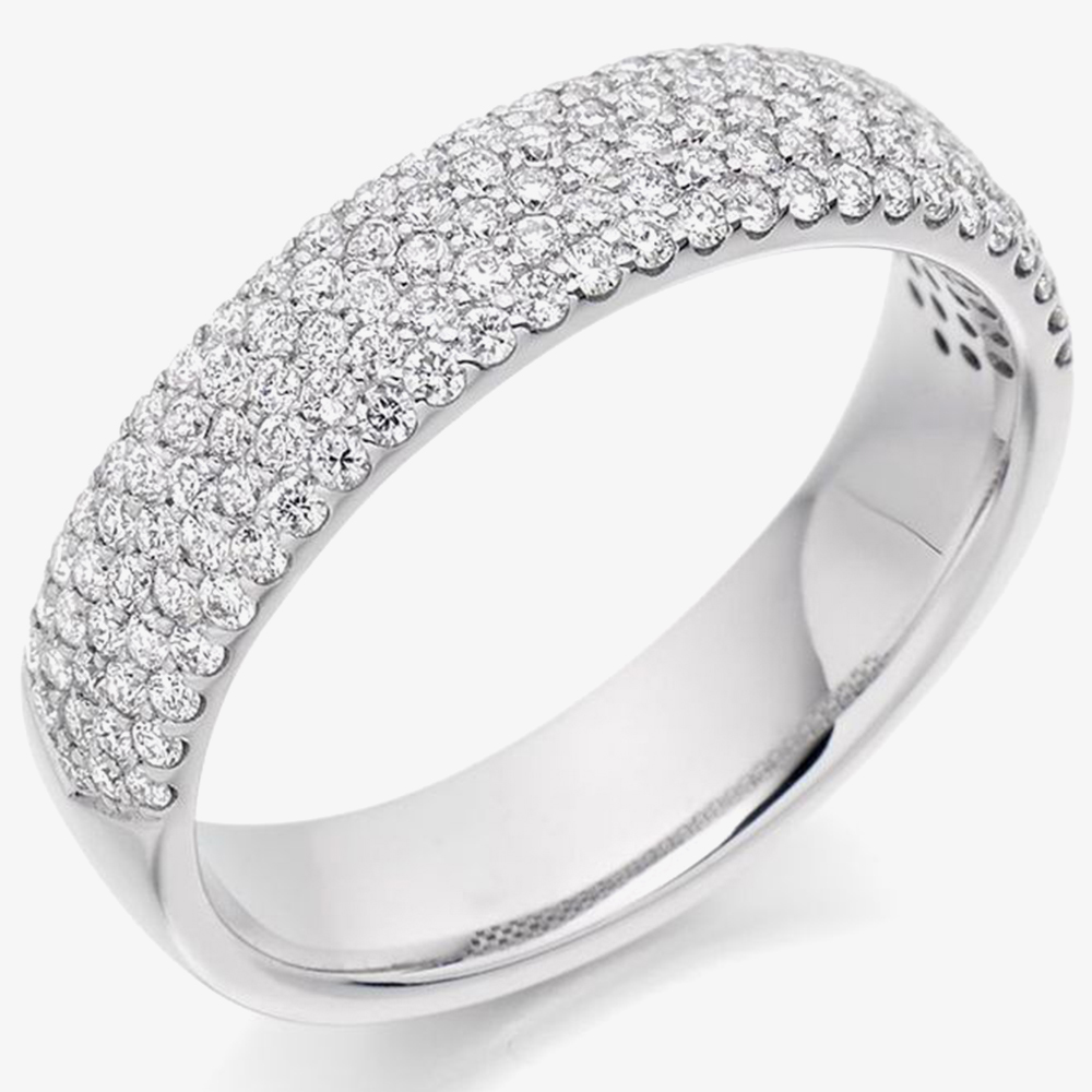 Platinum Pave Diamond Engagement Ring (M)