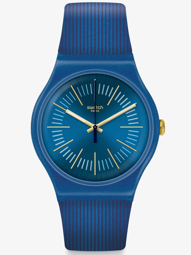 Swatch Cyderalblue Strap Watch SUON143 | T.H. Baker Family Jewellers