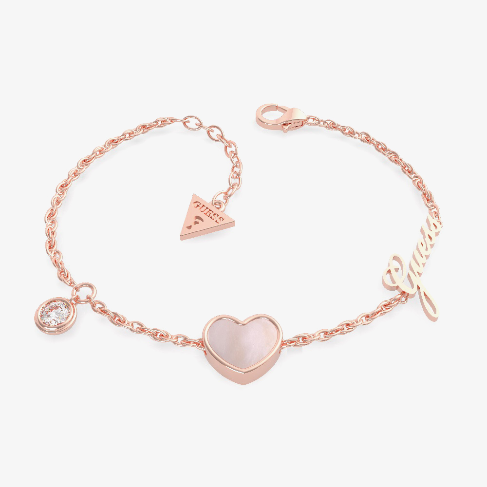 guess love heart bracelet